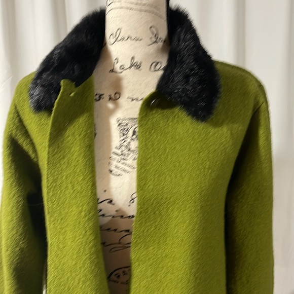 Carole Little Green Wool Vintage Jacket Med - Picture 4 of 7